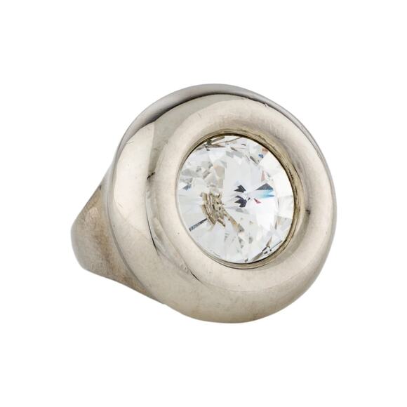 St. John Crystal Cocktail Ring SZ 7.75 - Picture 6 of 6